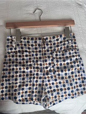 Anthropologie Maeve Colette Shorts Size 26 Blue Print High Rise